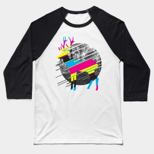 CMYK Deer Baseball T-Shirt